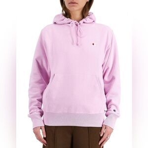 CHAMPION REVERSE WEAVE TERRY C LOGO HOODIE, BABY PINK, EUC, M